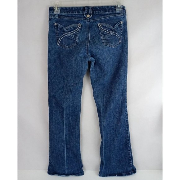 Southpole Women's Metallic Embroidered Stretch Bootcut Jeans Size 11 - Picture 3 of 10